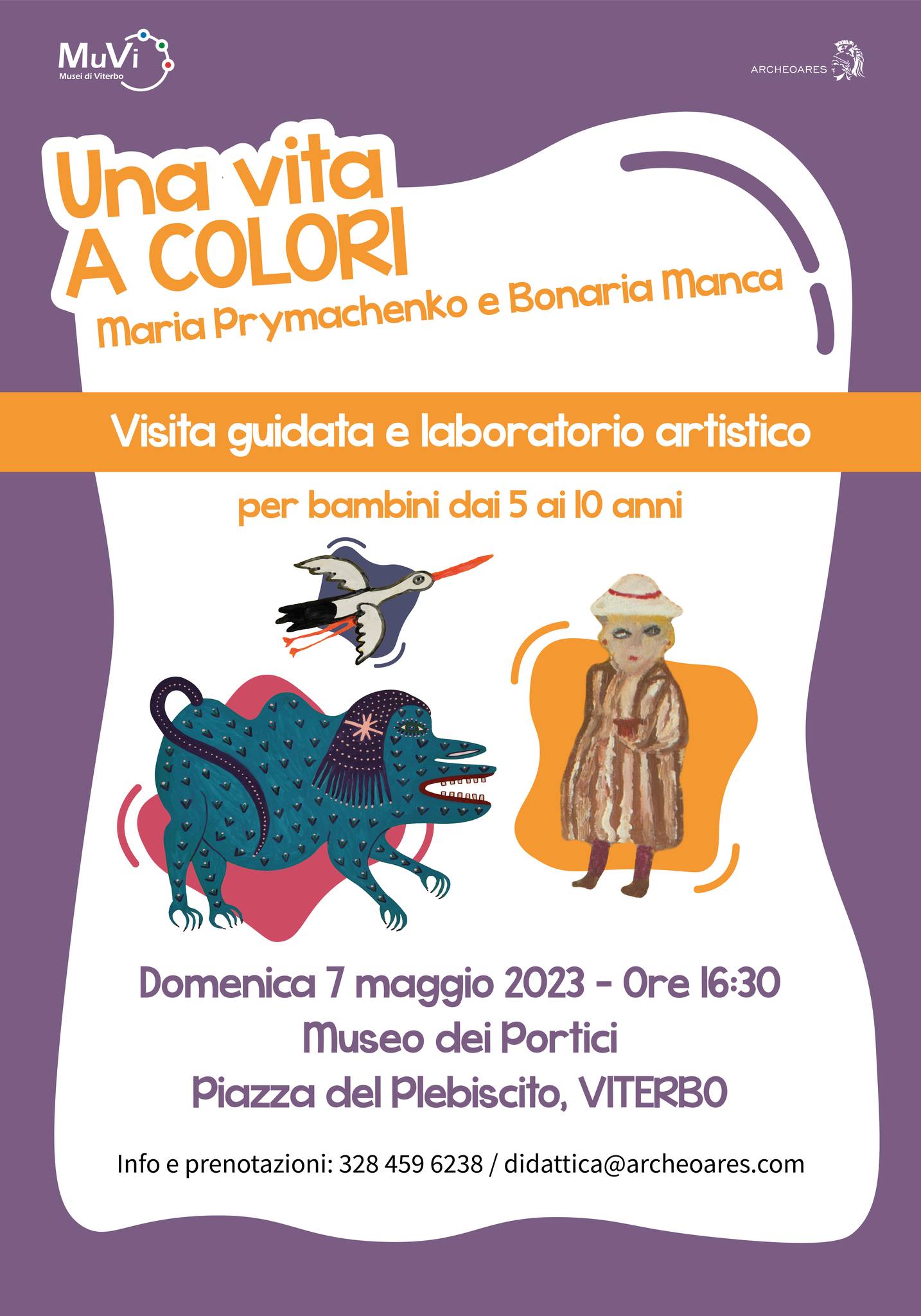 Una vita a colori: Laboratorio artistico per bambini al Museo dei Portici - Uncategorized