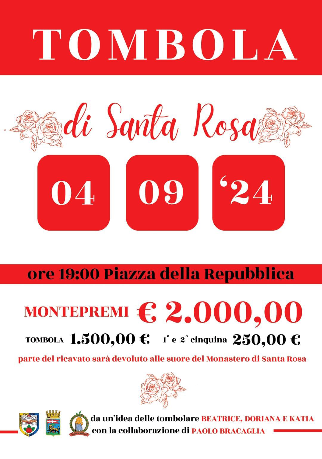 Il 4 settembre torna la Tombola di Santa Rosa - Uncategorized