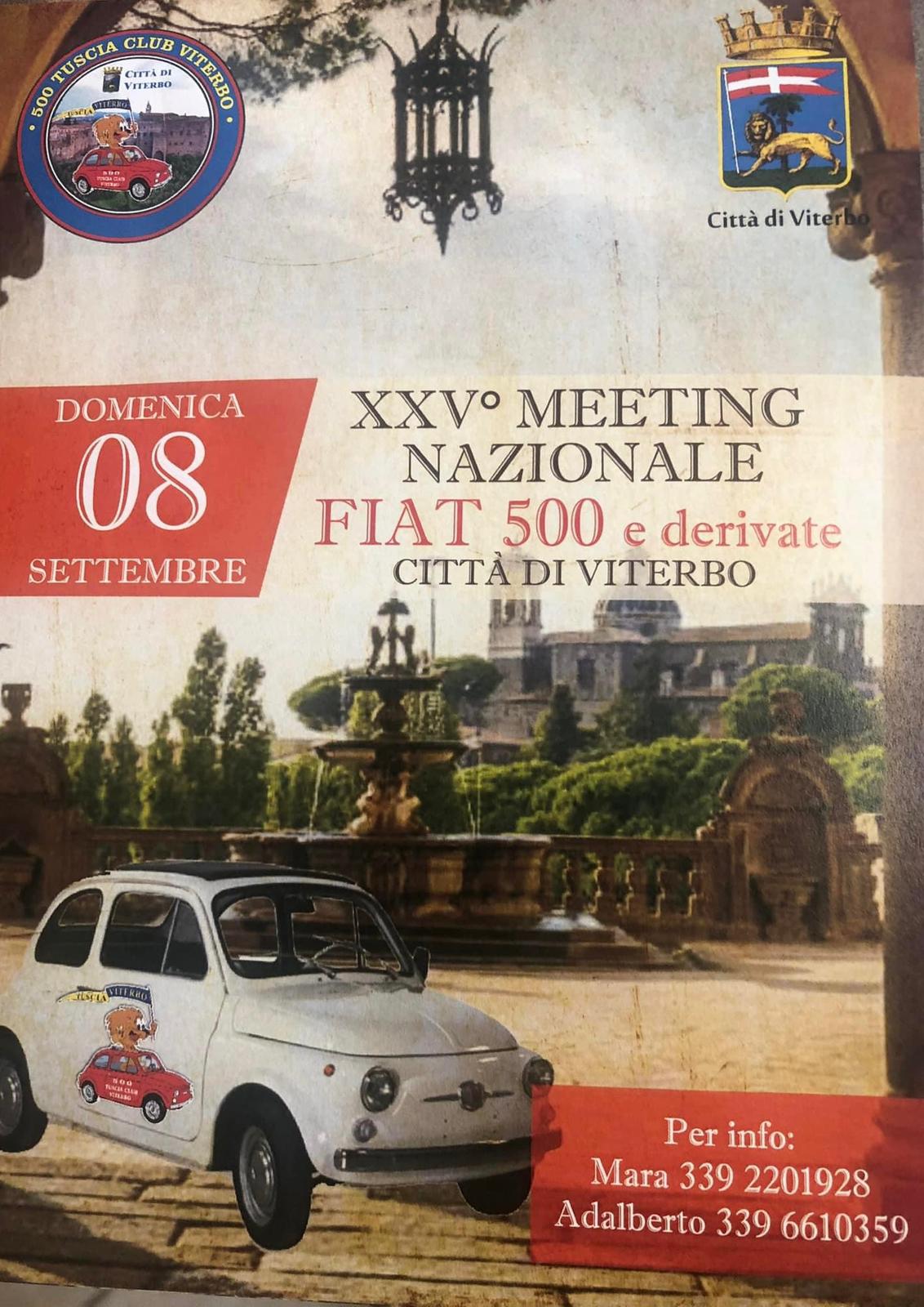 Torna il meeting nazionale Fiat 500 e derivate Città di Viterbo - Uncategorized