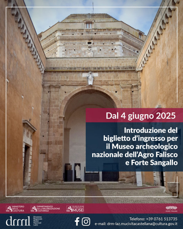 Introduzione del biglietto di ingresso per il Museo archeologico nazionale dell’Agro Falisco e Forte Sangallo - Uncateg…