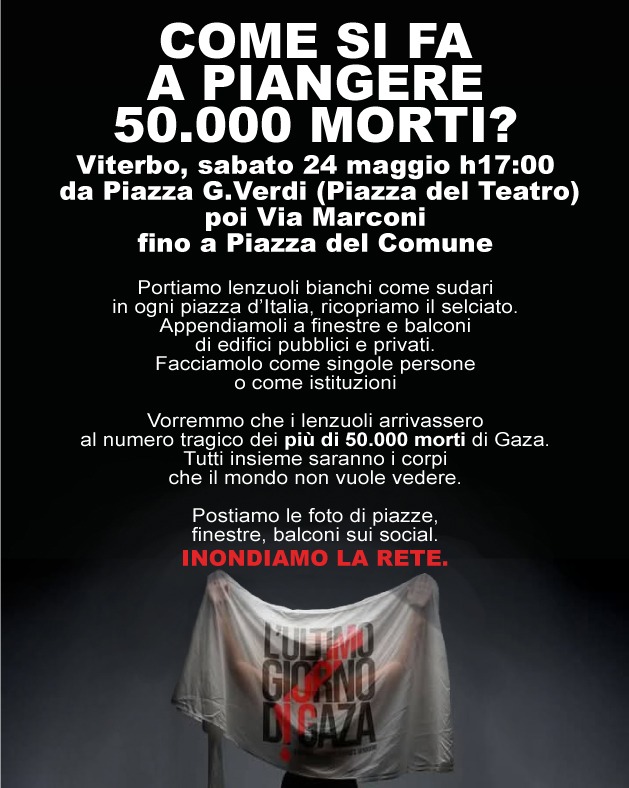 Manifestazione pubblica "Come si fa a piangere 50.000 morti?" - Uncategorized