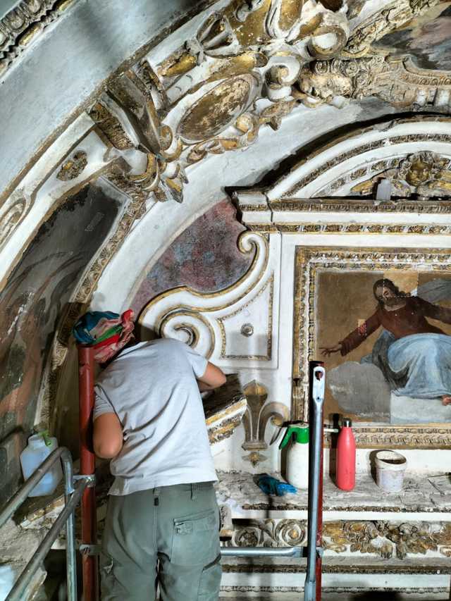 Caprarola: iniziati i restauri nella chiesa dei SS. Agostino e Rocco - Uncategorized