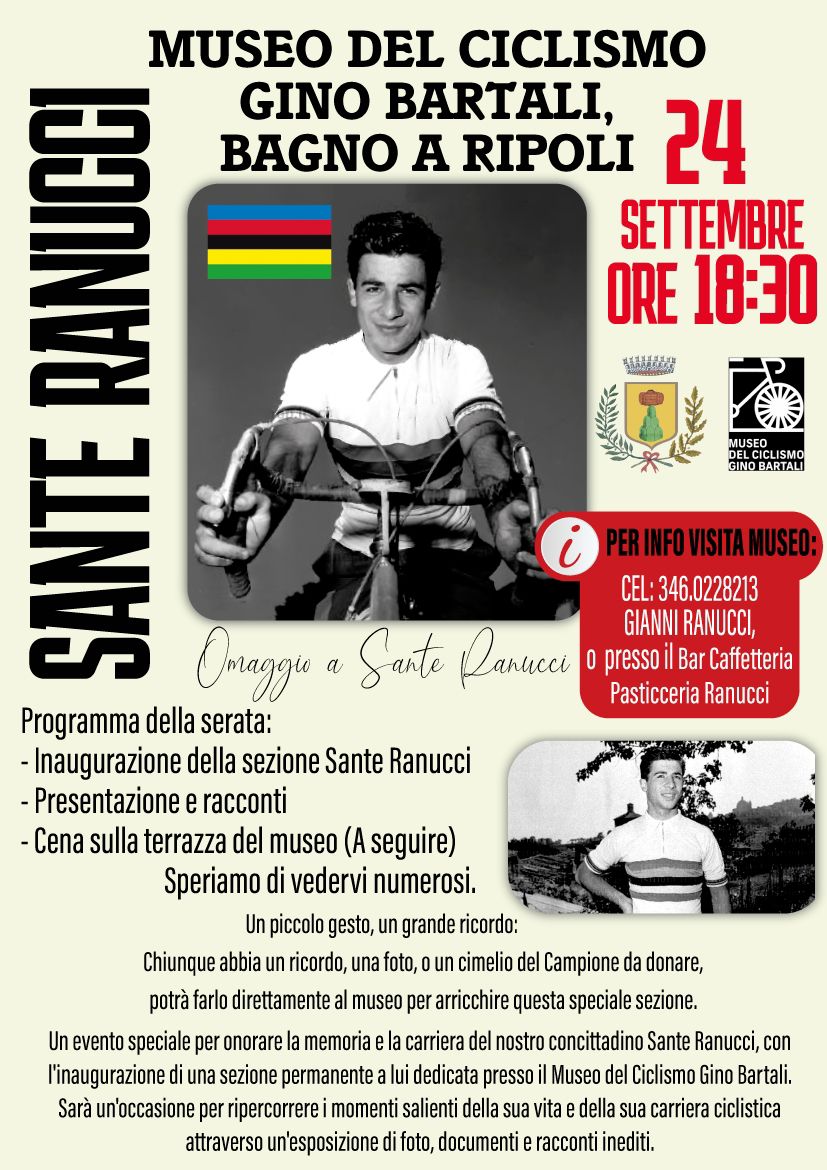 Omaggio a Sante Ranucci: una Sezione dedicata al Campione al Museo del Ciclismo “Gino Bartali” - Uncategorized