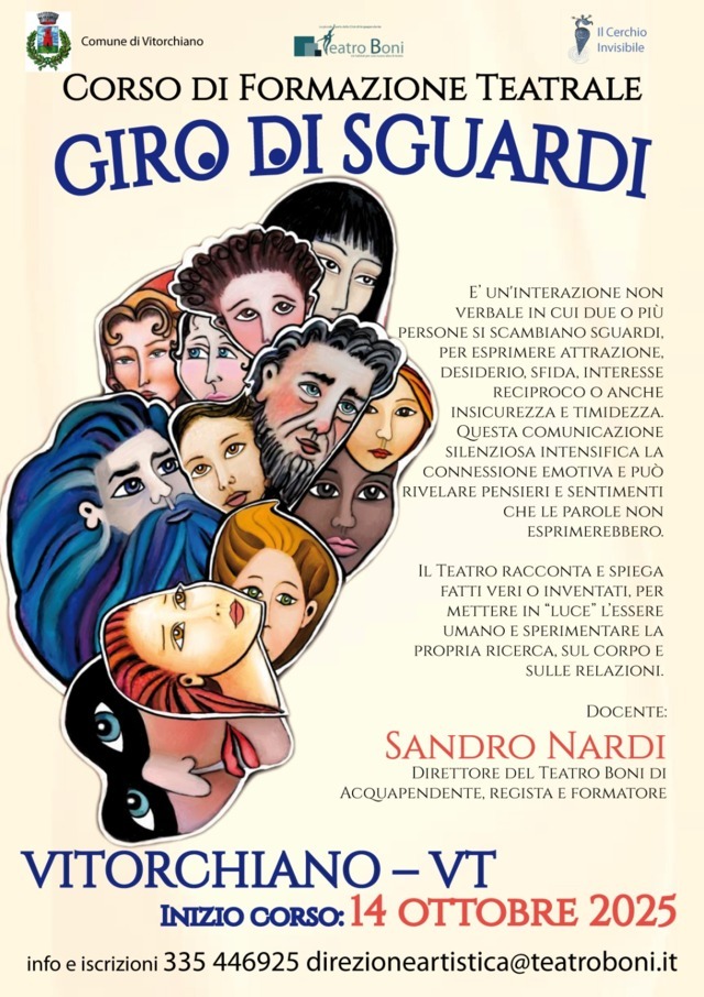 Vitorchiano: riparte il corso di formazione teatrale "Giro di Sguardi" - Uncategorized