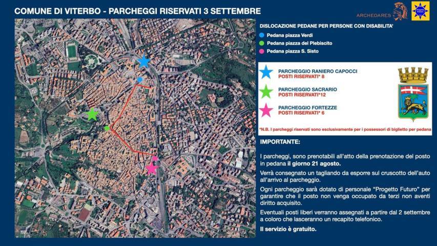Trasporto Macchina S. Rosa il 21 agosto, acquisto e ritiro biglietti pedane e disability card - Uncategorized